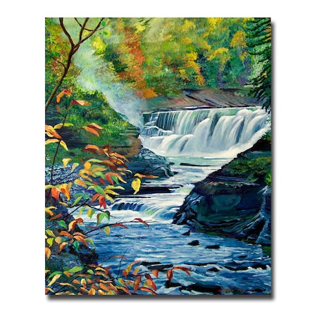 David Lloyd Glover 'Geneese River In Autumn' Canvas Art,26x32